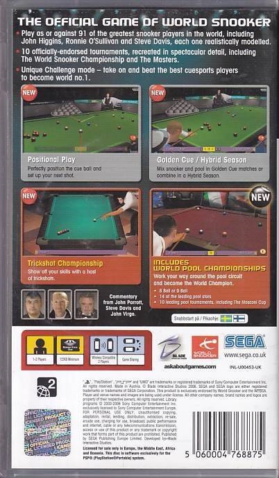 World Snooker Challenge 2007 - PSP (B Grade) (Genbrug)